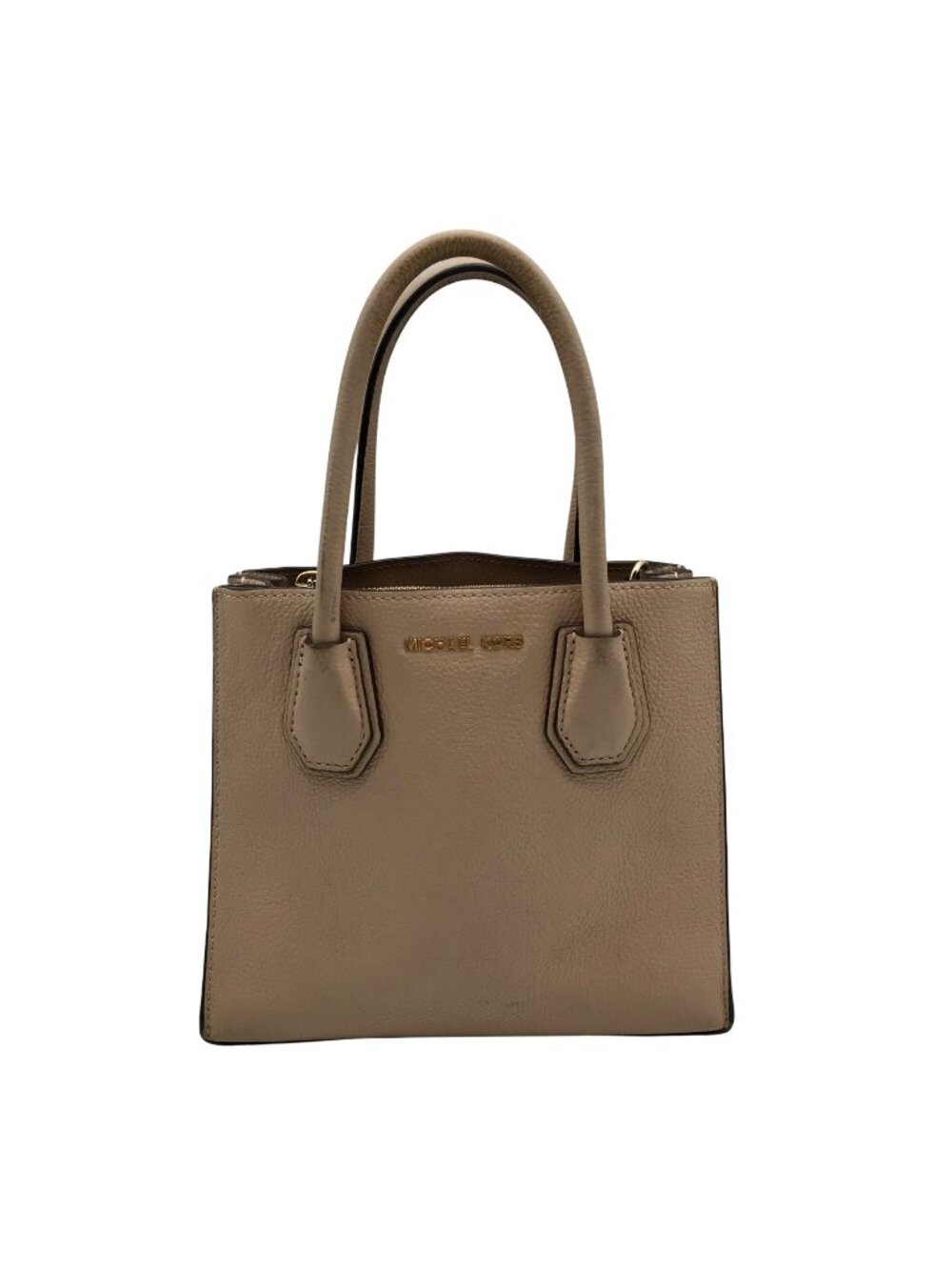 Michael Kors Tan Pebbled Leather Mercer Convertible Satchel